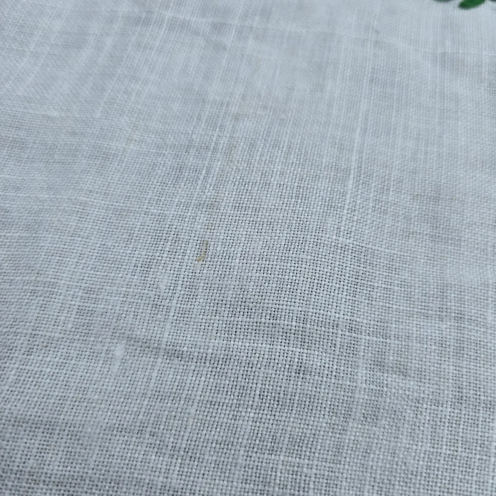 Vintage Cottagecore Tablecloth / Table Topper 39x39 with Floral Hand Embroidery